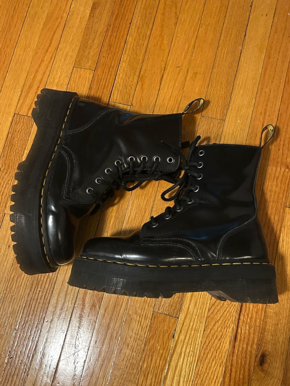 Dr. Martens Jadon Leather Platform Boots - Picture 3 of 7